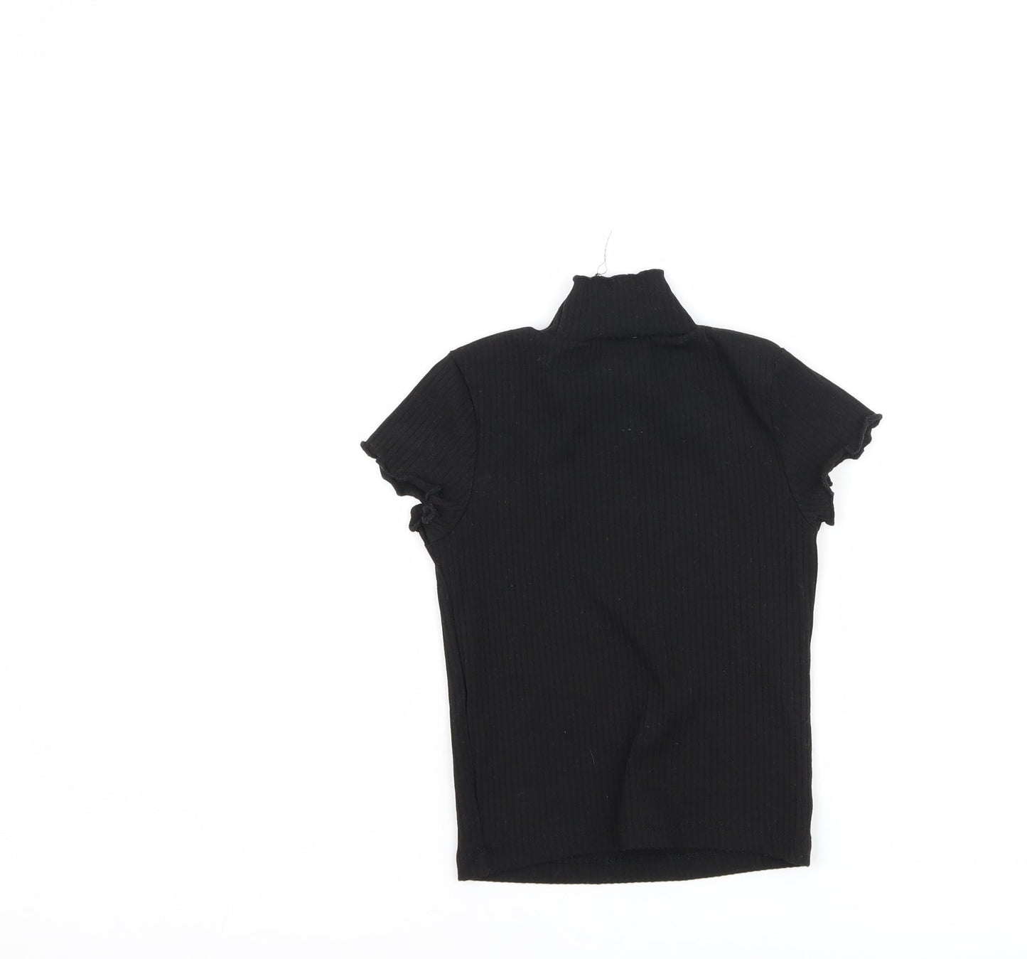 Primark Girls Black   Basic T-Shirt Size 5-6 Years