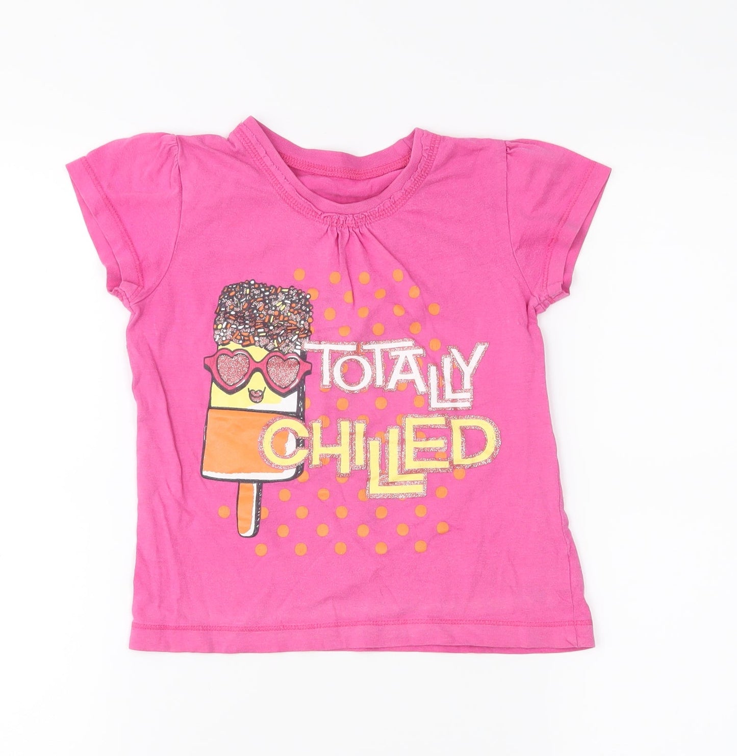 St Bernard Girls Pink   Basic T-Shirt Size 5 Years