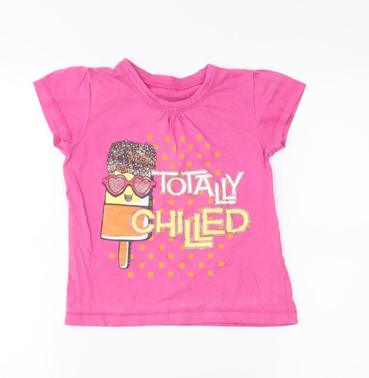 St Bernard Girls Pink   Basic T-Shirt Size 5 Years