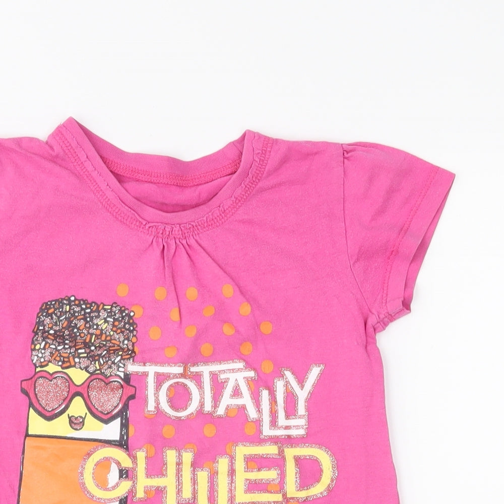 St Bernard Girls Pink   Basic T-Shirt Size 5 Years