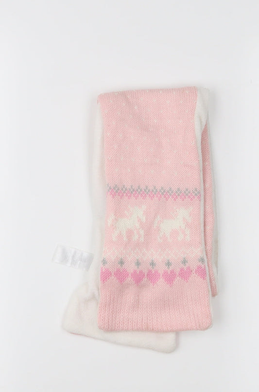 Primark  Pink Fair Isle  Scarf Scarves & Wraps One Size