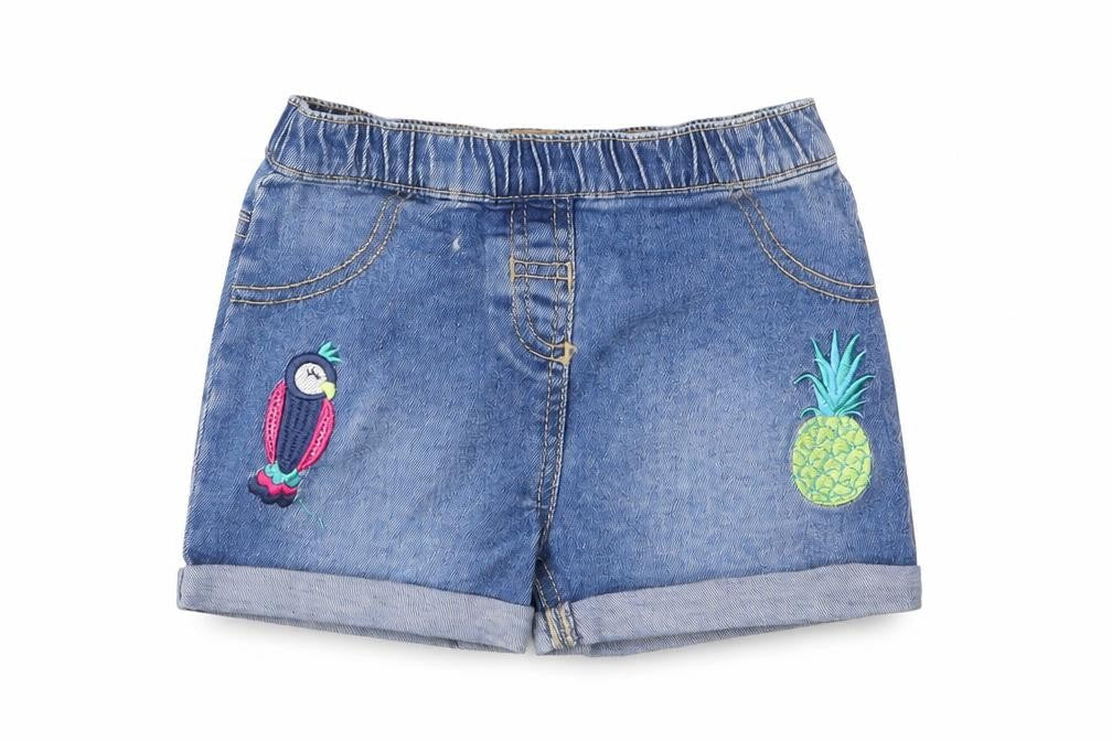 Preworn Girls Blue   Bermuda Shorts Size 2-3 Years