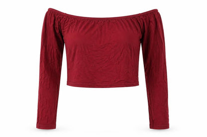 Front view of Missguided women’s red cropped t-shirt, size S