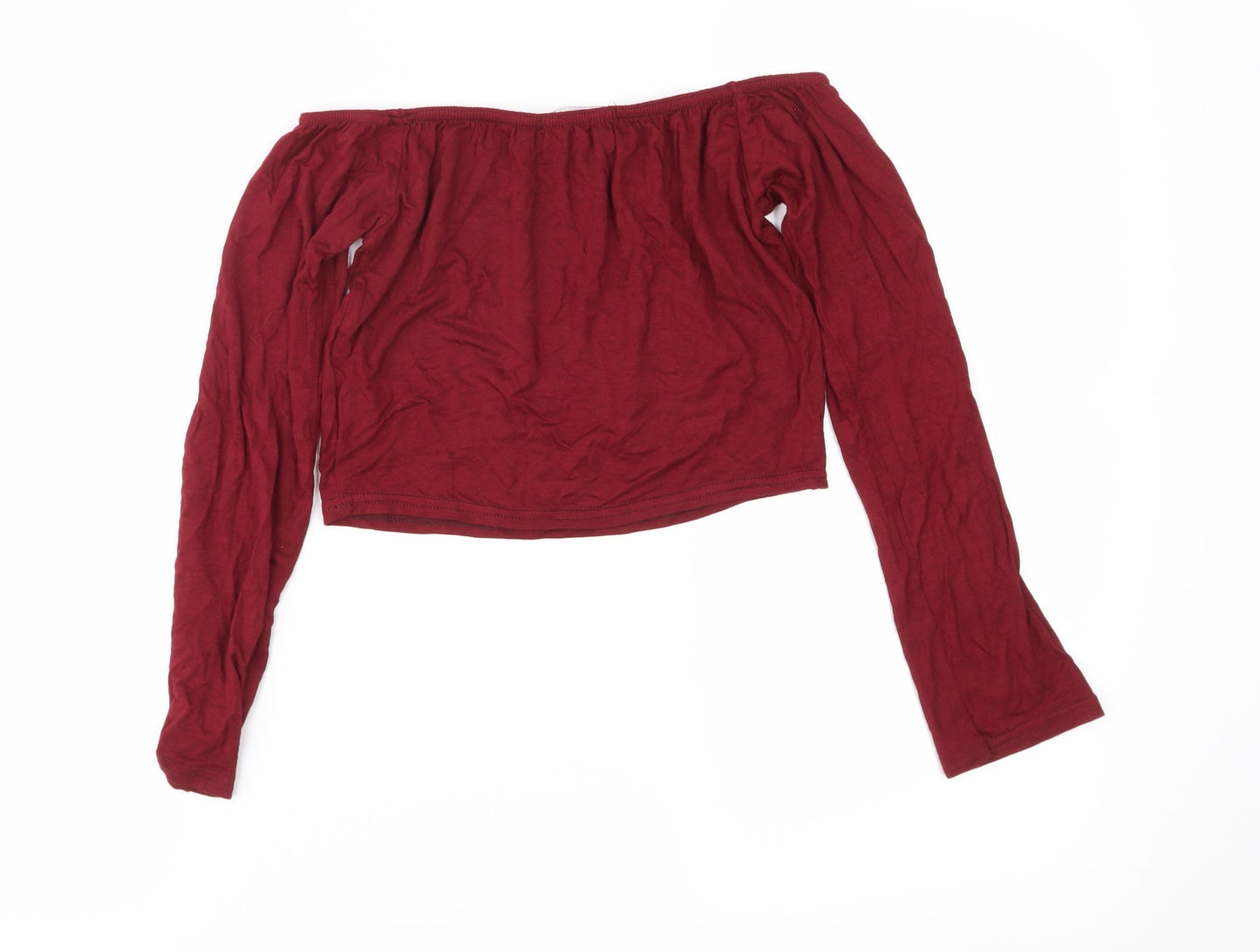 Missguided Womens Red   Cropped T-Shirt Size S