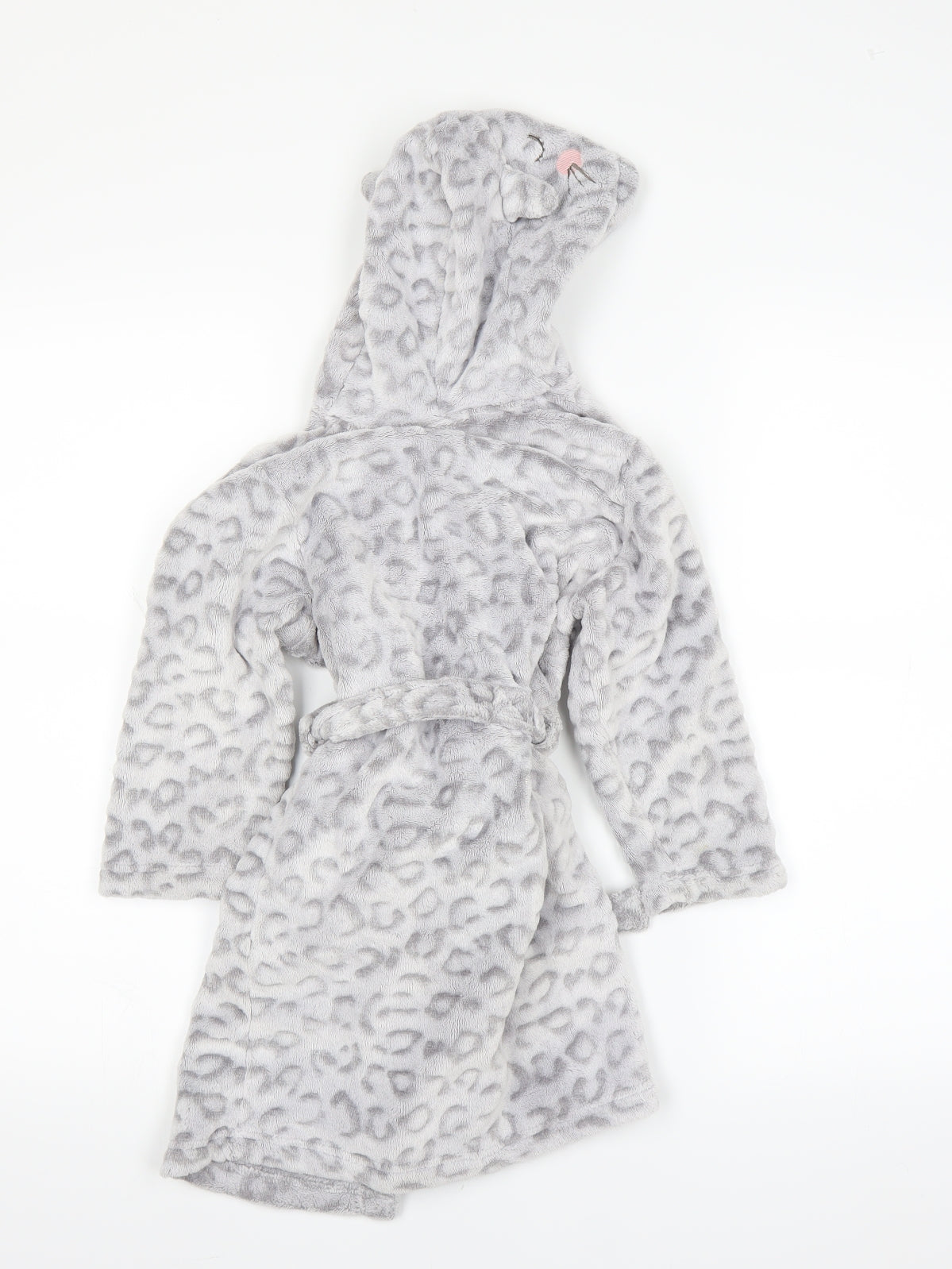 Hullabaloo Girls Grey Solid  Top Robe Size 3-4 Years
