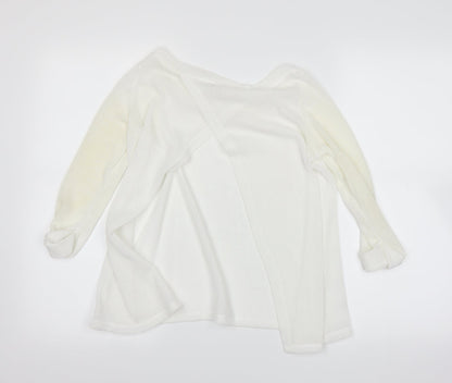 Back view of River Island women’s white basic t-shirt, size UK 6