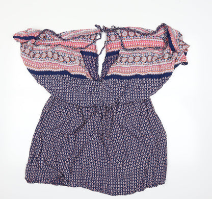 Additional front view of Papaya women’s blue a-line, size L