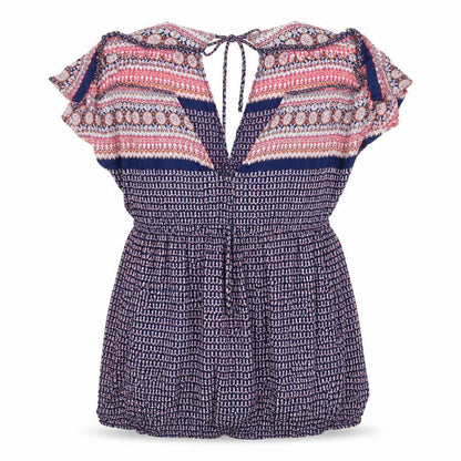 Front view of Papaya women’s blue a-line, size L
