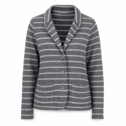Front view of Tahari women’s grey jacket, size L