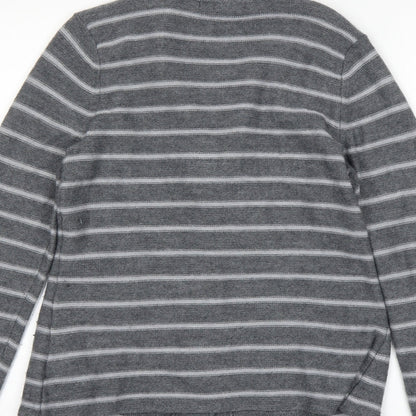 Brand and care label for Tahari women’s grey jacket, size L