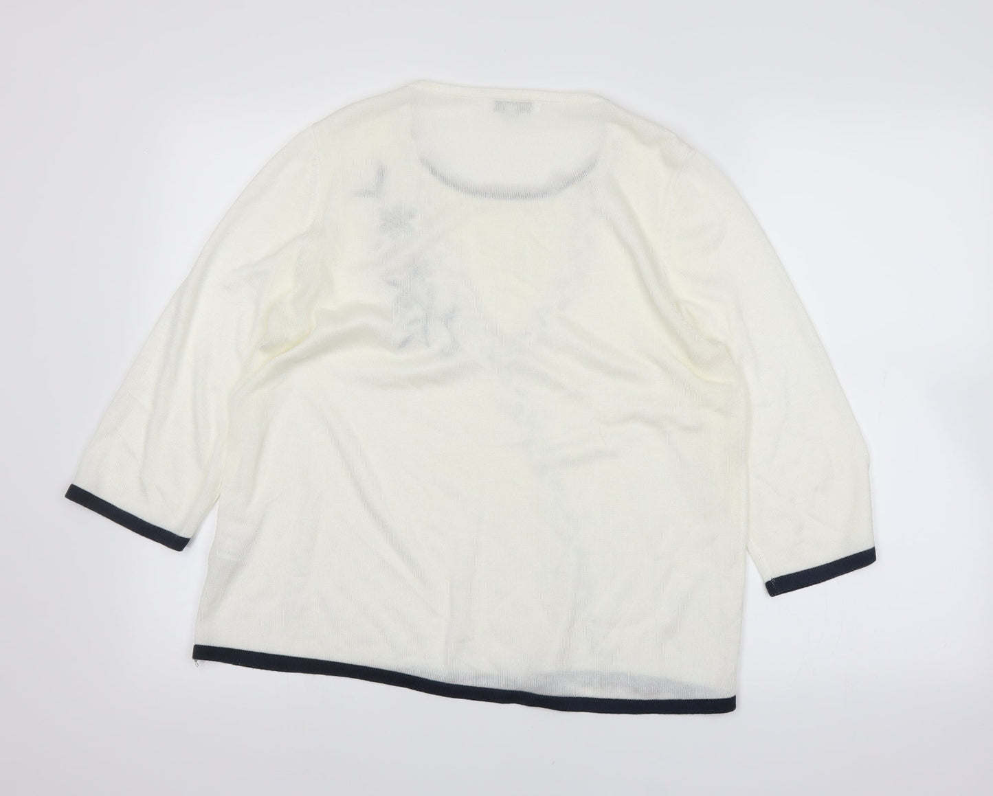 Annabelle Womens White   Basic T-Shirt Size L