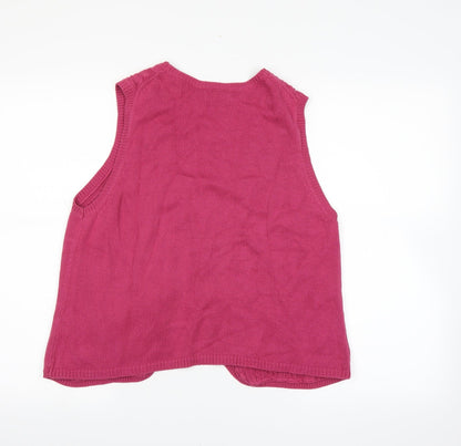Back view of VanHeusen women’s pink cardigan jumper, size M