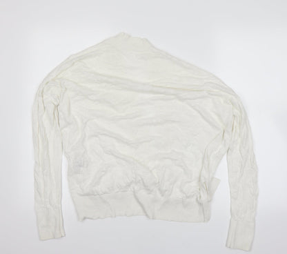 Back view of Gap women’s white cardigan jumper, size S