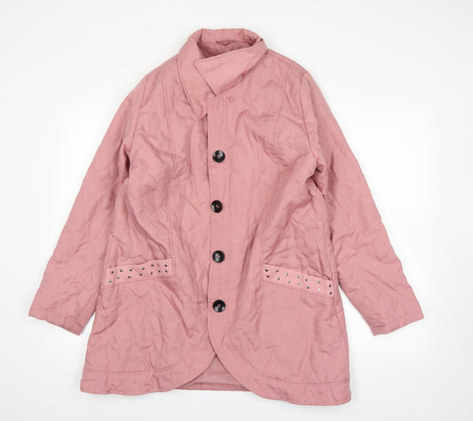 being casual Womens Pink   Overcoat Coat Size 14