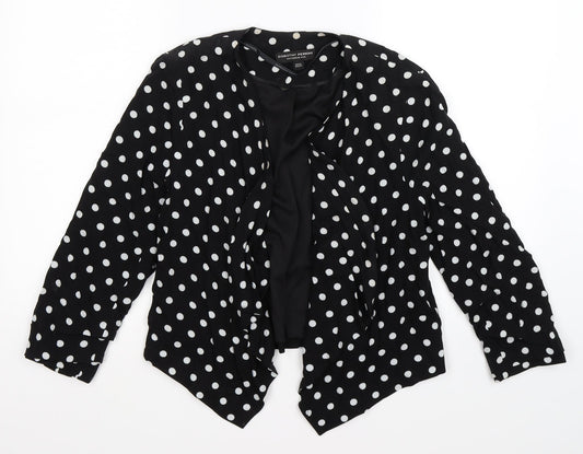 Dorothy Perkins Womens Black Polka Dot  Jacket  Size 10  - waterfall