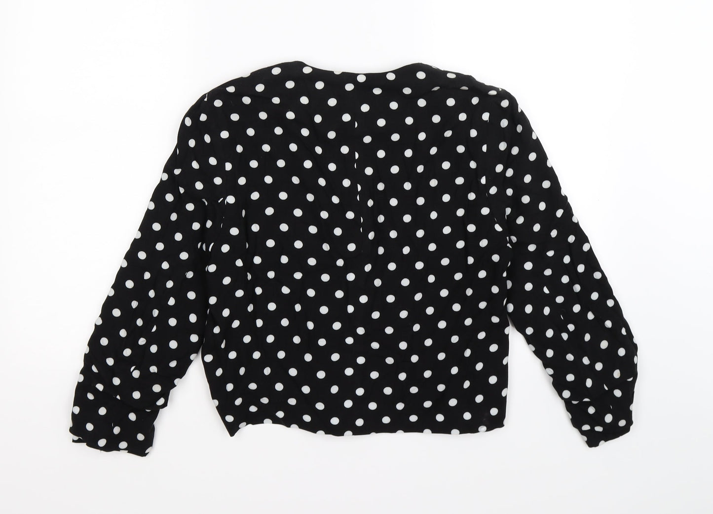 Dorothy Perkins Womens Black Polka Dot  Jacket  Size 10  - waterfall