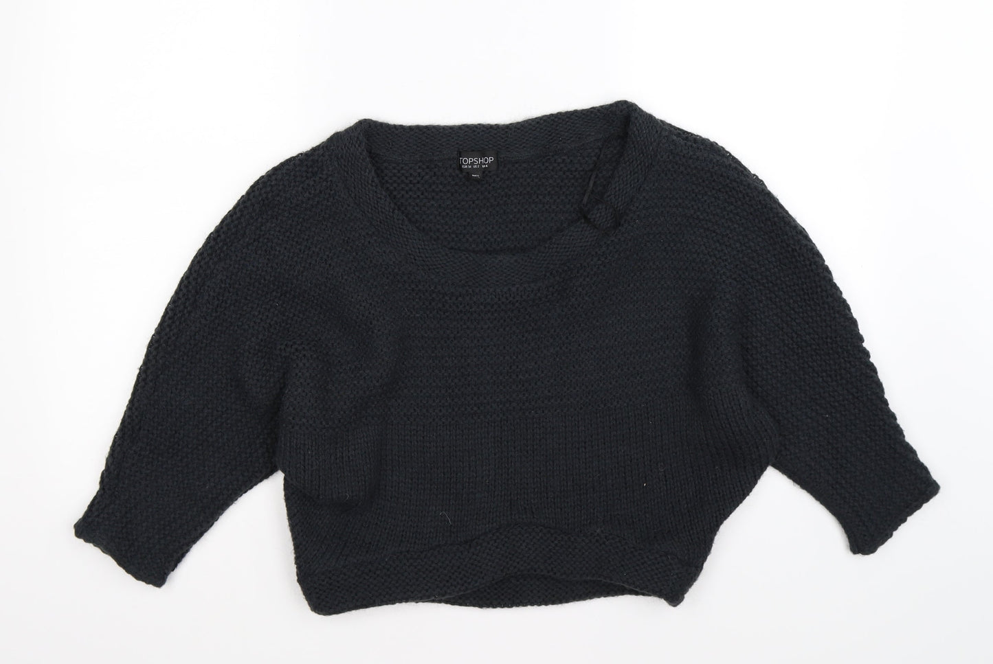 tophop Womens Blue  Knit Pullover Jumper Size 6  - cropped
