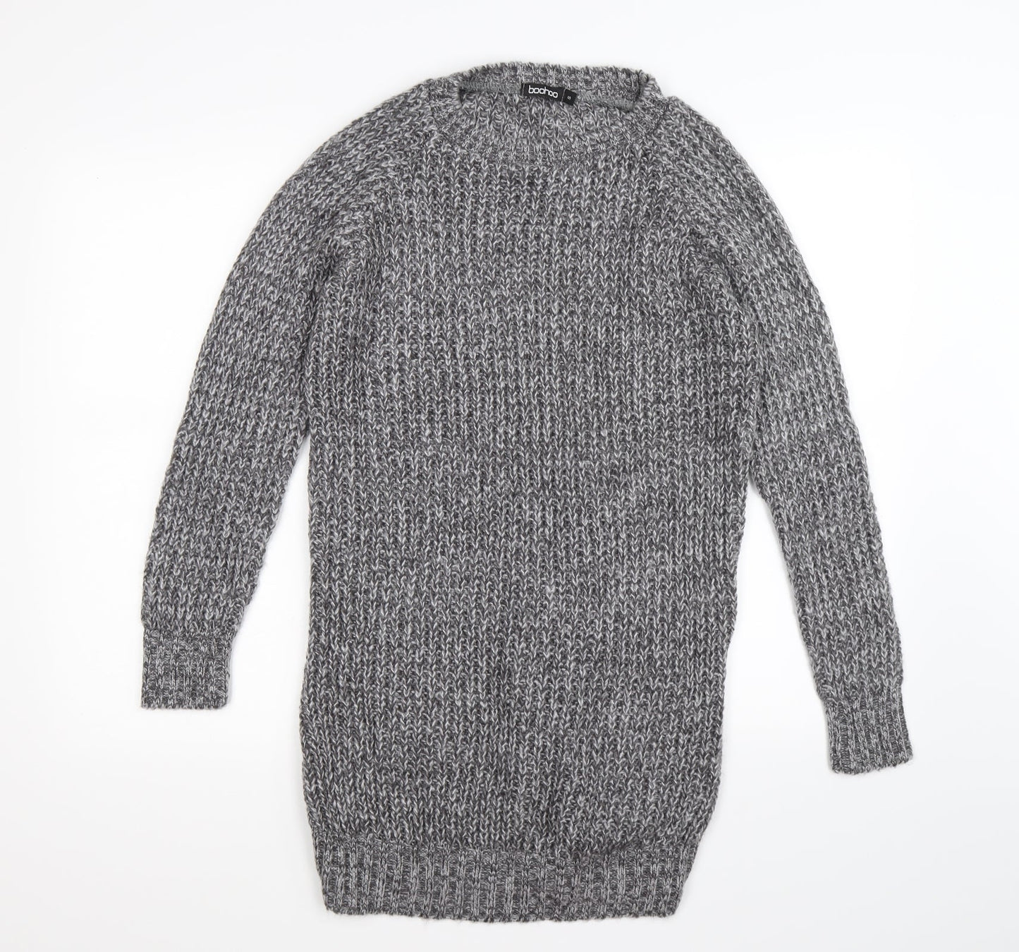 Boohoo Womens Grey  Knit Pullover Jumper Size S