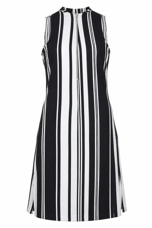 George Womens White Striped  Tank Dress  Size 8