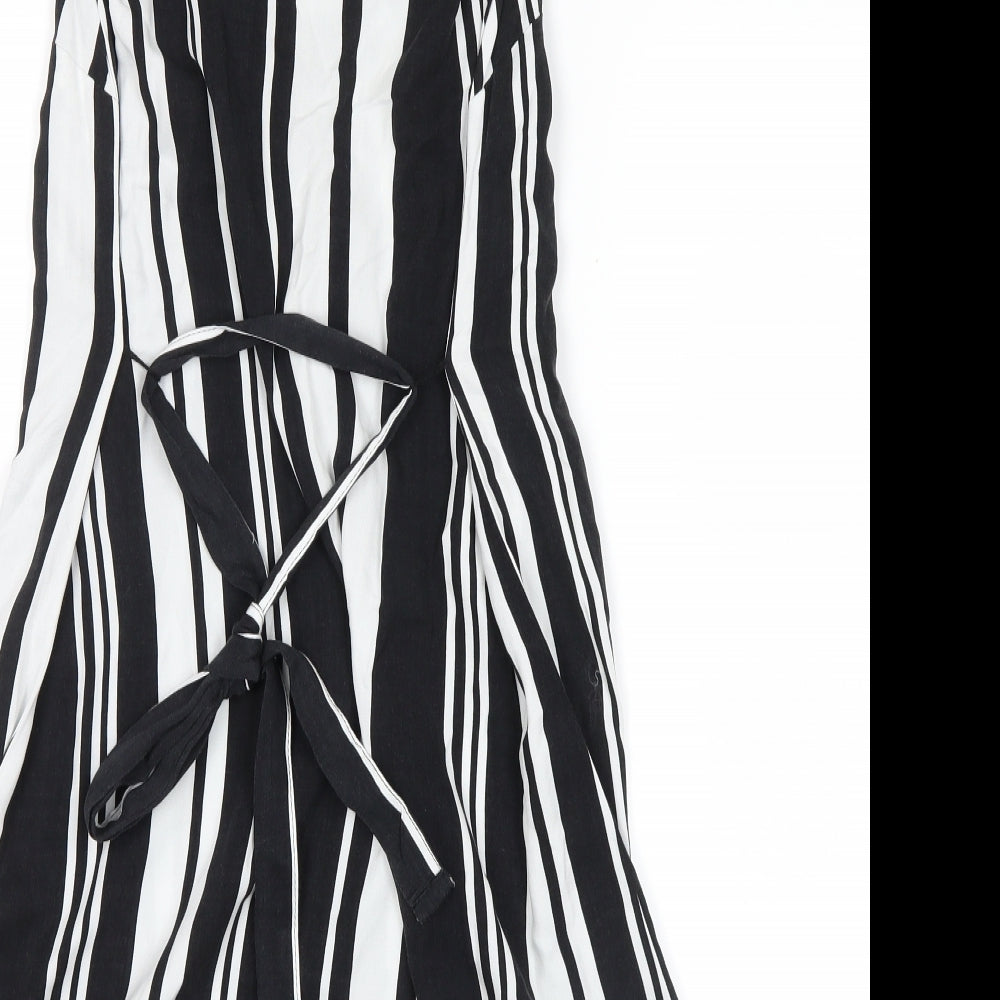 George Womens White Striped  Tank Dress  Size 8