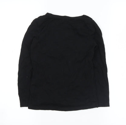 Back view of Primark girls’ black basic casual, size 7-8, years - sparkle