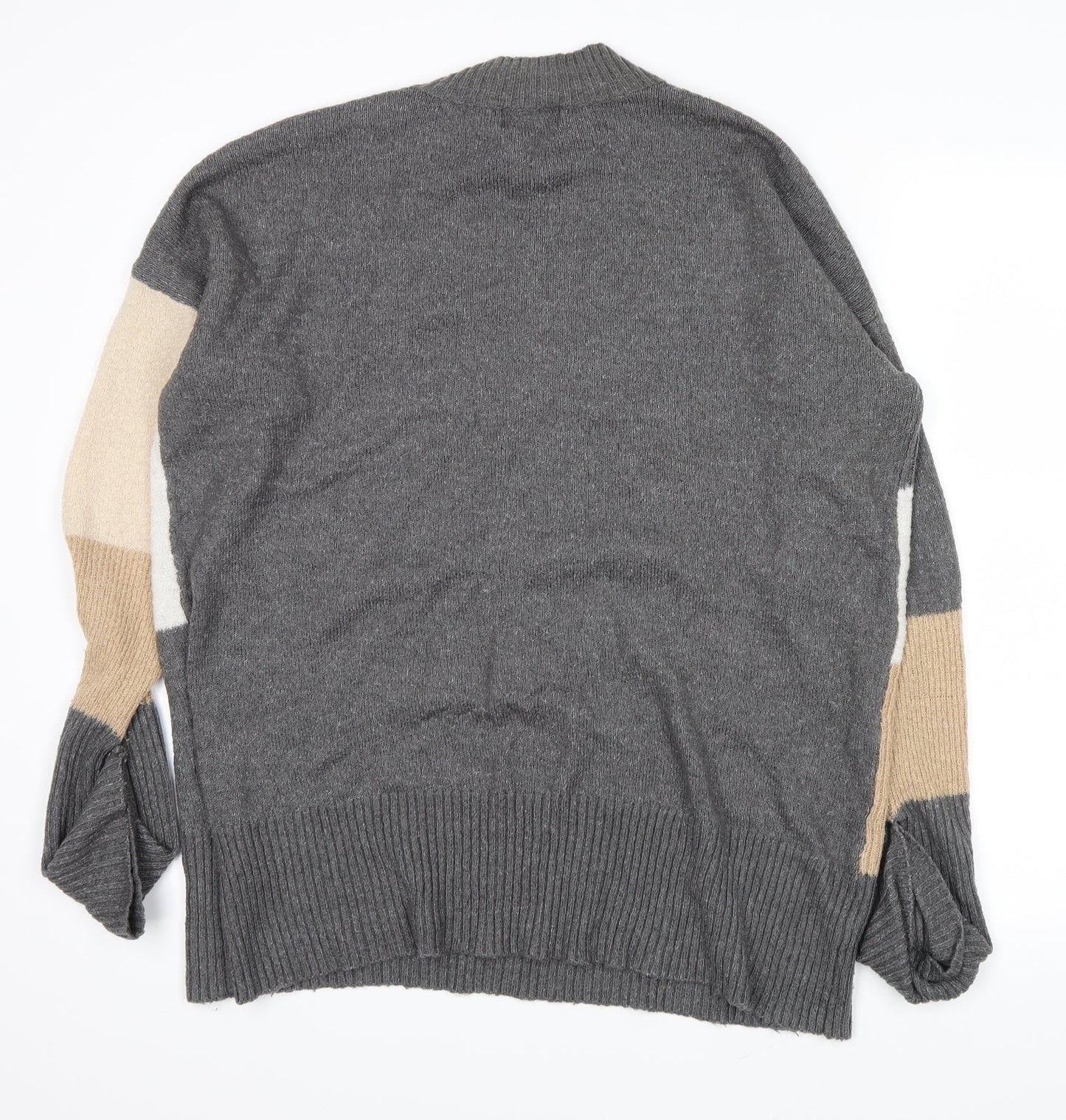 New Look Womens Beige Striped  Pullover Jumper Size L