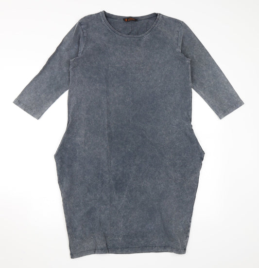 Mdg Collection Womens Grey   T-Shirt Dress  Size M