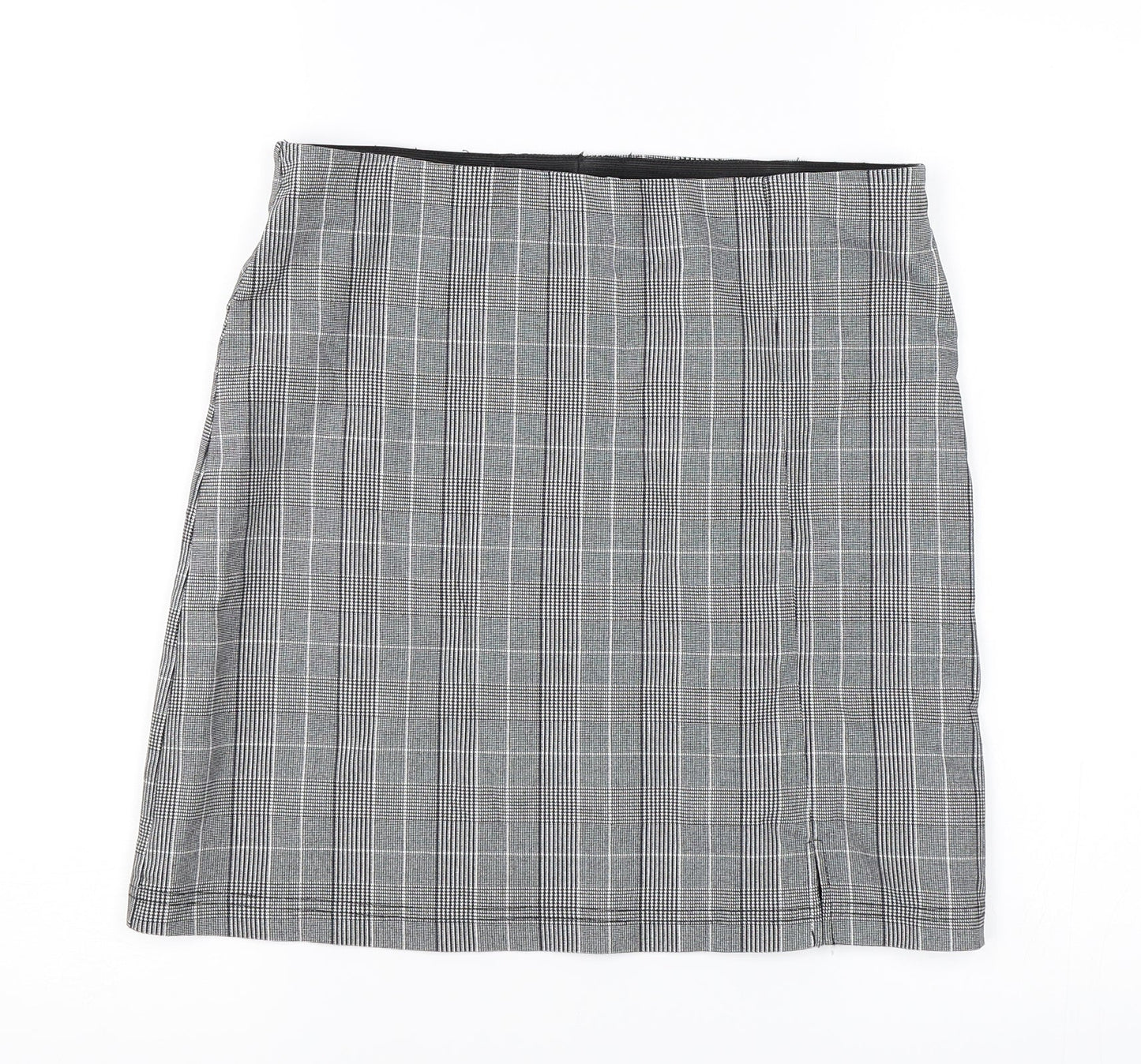Topshop Womens Black Check  A-Line Skirt Size 12