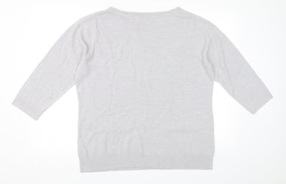 Back view of BHS women’s grey jumper, size UK 18