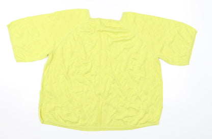 Back view of New Look women’s yellow jumper, size UK 16