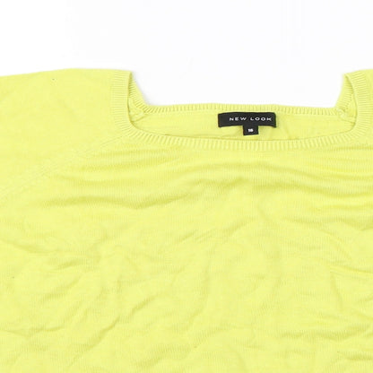 Close-up detail of New Look women’s yellow jumper, size UK 16