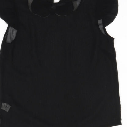 Brand and care label for Atmosphere women’s black basic tank, size UK 10