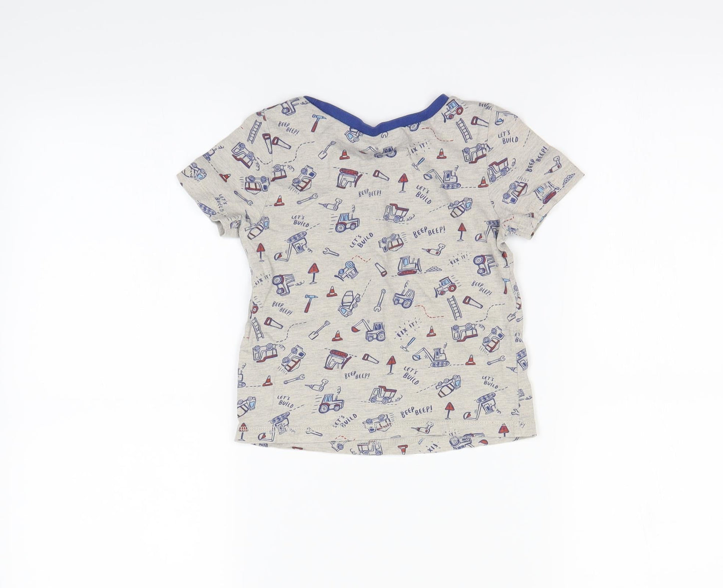 George Boys Grey Polka Dot  Basic T-Shirt Size 2-3 Years