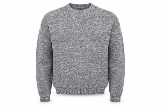 Front view of Burton men’s grey jumper, size M