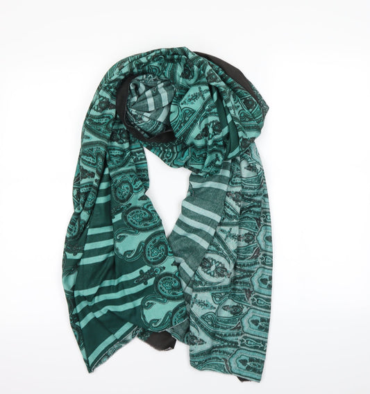 Preworn Womens Green Geometric   Scarf