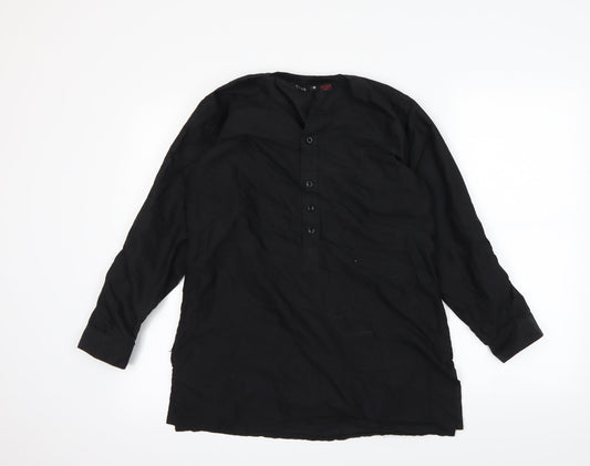 Thea Womens Black   Basic Blouse Size M