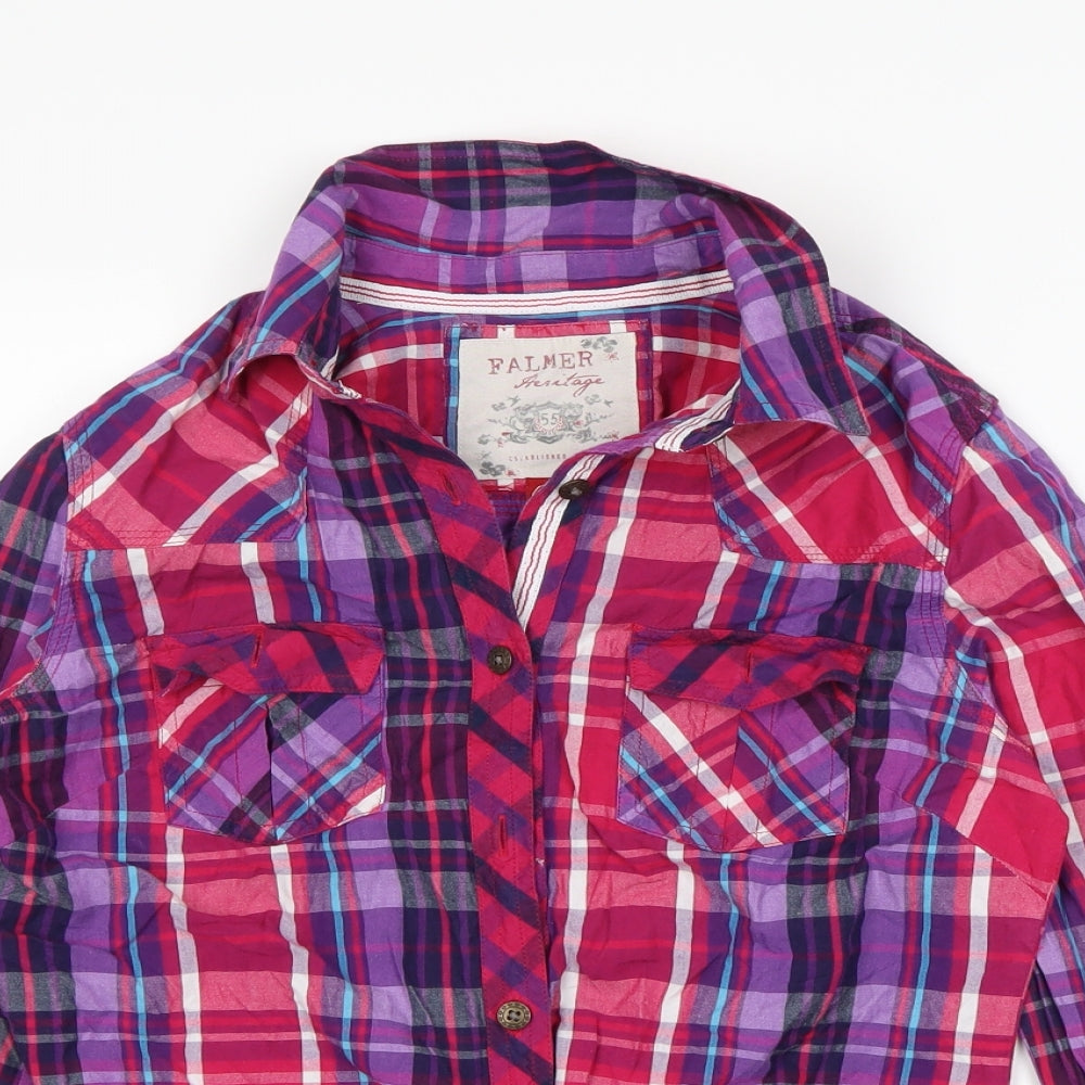 Falmer Womens Multicoloured Check  Basic Button-Up Size 8