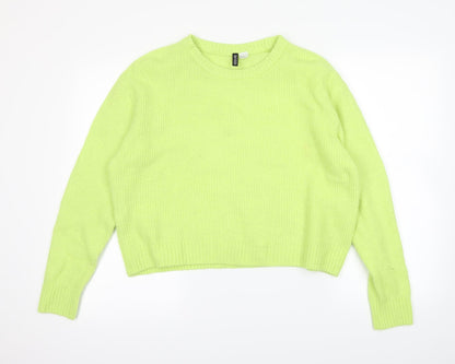 Front view of Divided women’s green jumper, size M