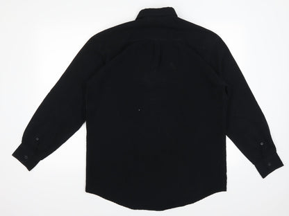 Back view of Giorgio men’s black button-up, size M