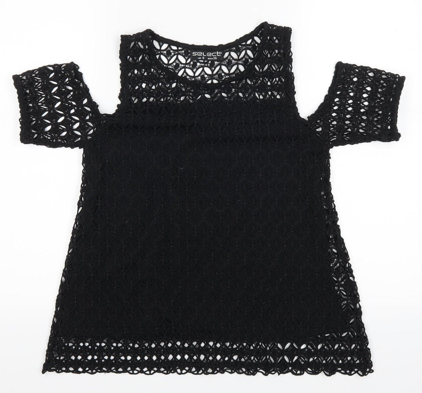 Select Womens Black   Basic Blouse Size 8