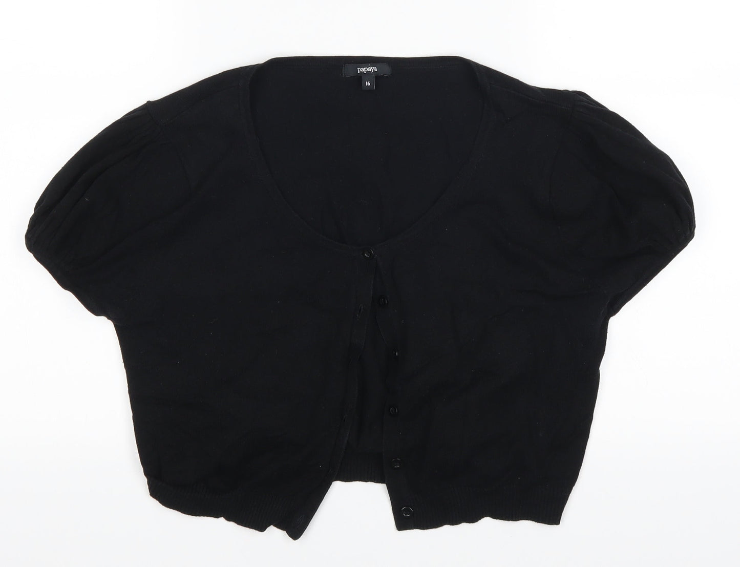 Papaya Womens Black   Cardigan Jumper Size 16