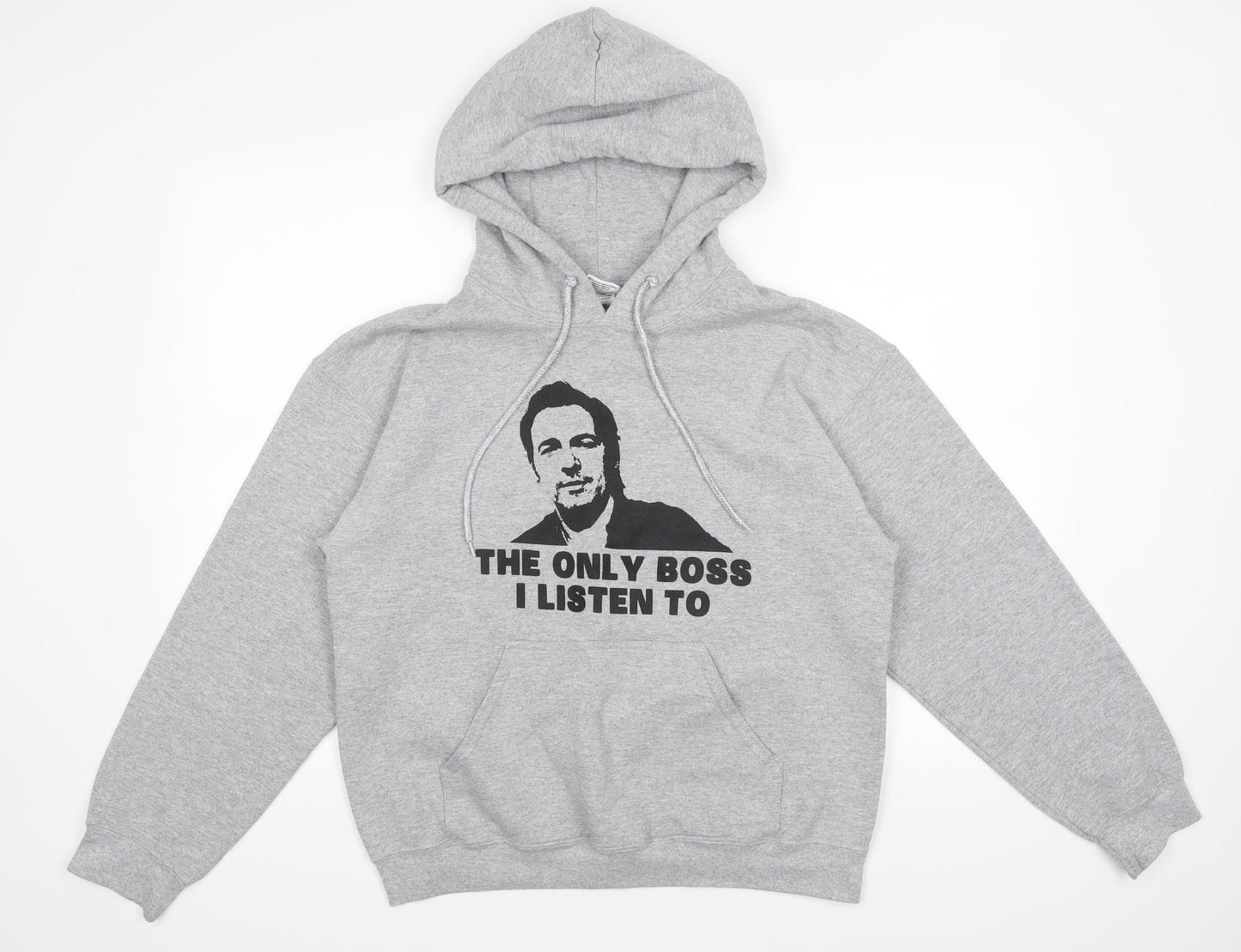 Gildan Mens Grey   Pullover Hoodie Size M