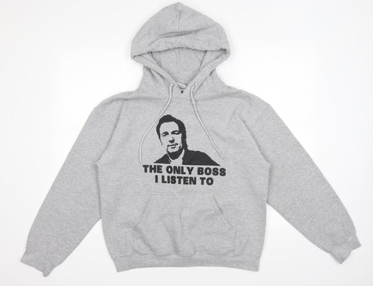 Gildan Mens Grey   Pullover Hoodie Size M