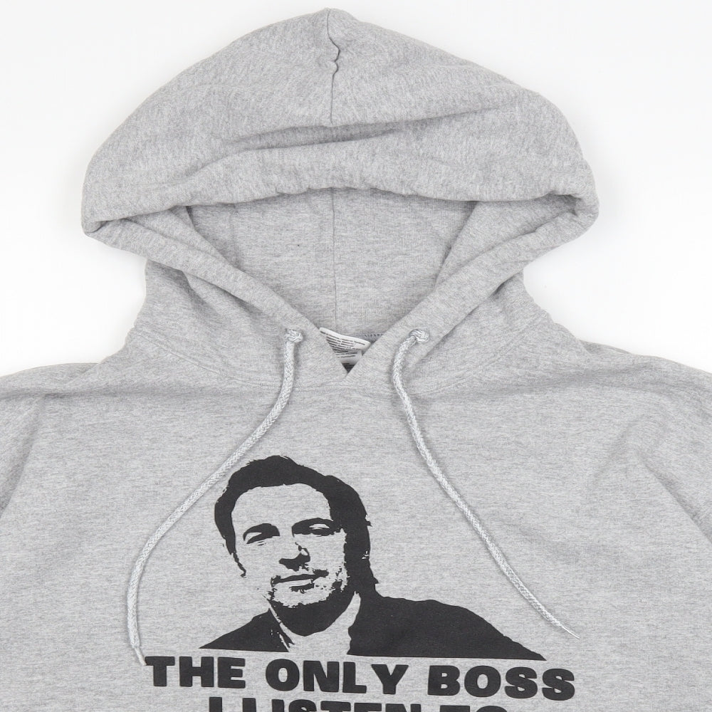 Gildan Mens Grey   Pullover Hoodie Size M