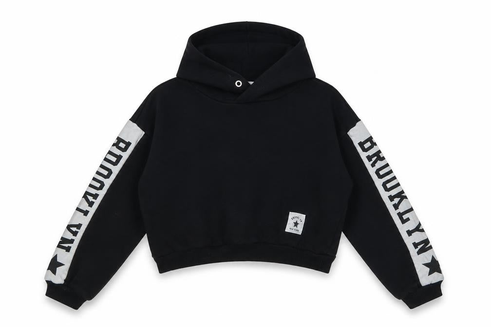 H&M Girls Black   Pullover Hoodie Size 9 Years