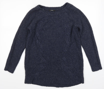 Additional front view of George women’s blue jumper, size UK 12