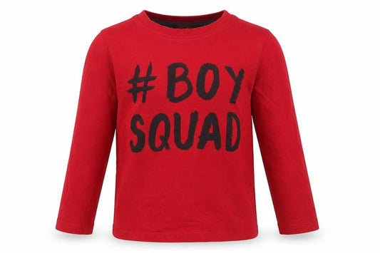 Front view of George boys’ red basic t-shirt, size 2-3, years