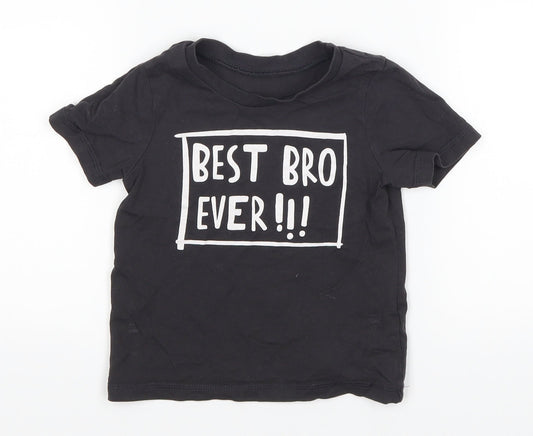 George Boys Grey   Basic T-Shirt Size 2-3 Years