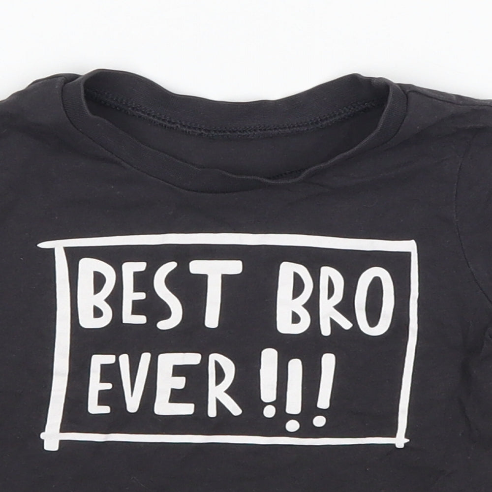 George Boys Grey   Basic T-Shirt Size 2-3 Years