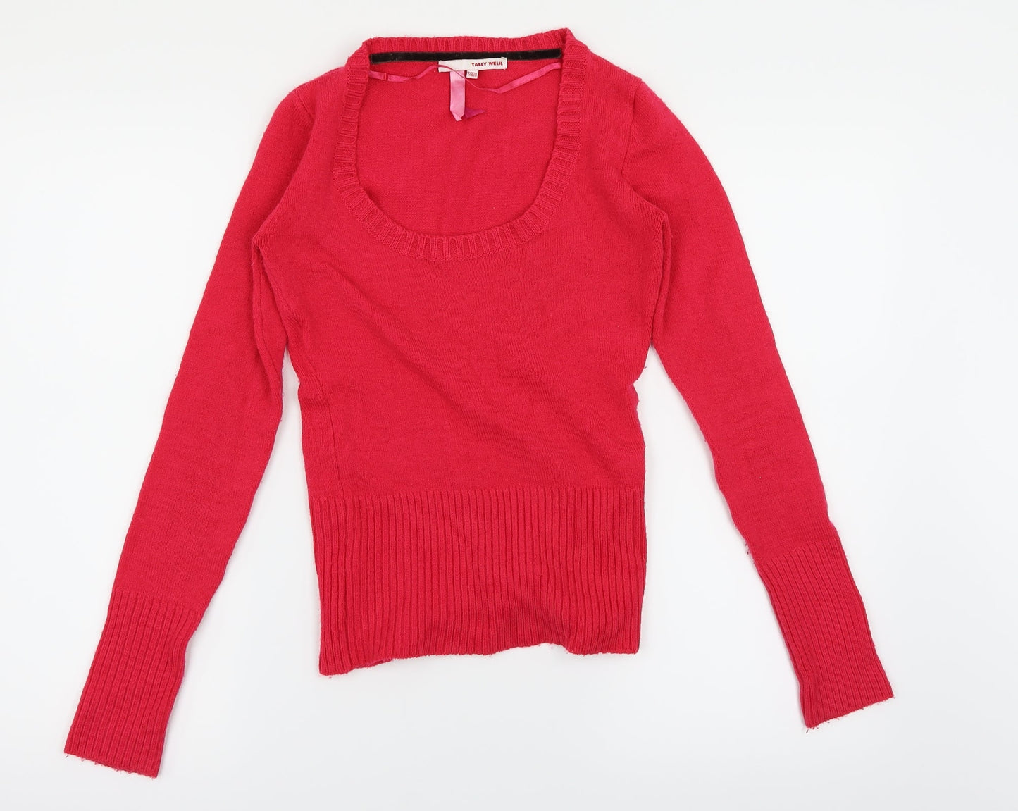 TALLY WEiJL Womens Pink   Pullover Jumper Size 8